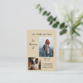 メモリアルポケット記念パピロン犬 名刺 (スタンド正面)