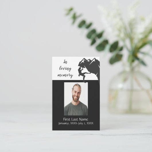 メモリアルポケット記念マウンテンロック登山 名刺 (スタンド正面)