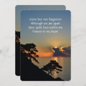 メモリアルポケット記念KEEPSAKE夕日の平和 招待状 (正面/裏面)