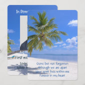 メモリアルポケット　トロピカルビーチパラダイスの思い出 招待状 (正面/裏面)