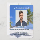 メモリアルポケット　トロピカルビーチパラダイスの思い出 招待状 (裏面)