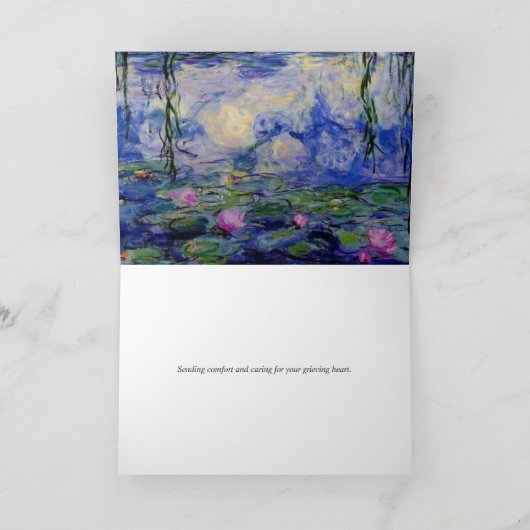 メモリアルミステリースイリー悔やみや弔慰 カード (内部)