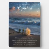 メモリアルメモリアルトリビュート名前をカスタムするビーチ フォトプラーク (正面)