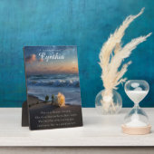 メモリアルメモリアルトリビュート名前をカスタムするビーチ フォトプラーク