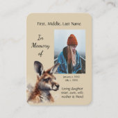 メモリアルメモリカードカンガルー愛好家オーストラリア 名刺 (正面)