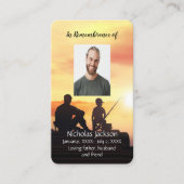 メモリアルメモリカードファーザーソン魚釣り漁師 名刺 (正面)