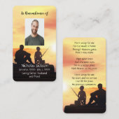 メモリアルメモリカードファーザーソン魚釣り漁師 名刺 (正面/裏面)