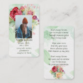 メモリアルメモリーカードバラガーデンフラワーズフローラ 名刺 (正面/裏面)