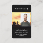 メモリアルメモリーカード魚釣りフィッシャーマンスポーツ 名刺 (正面)