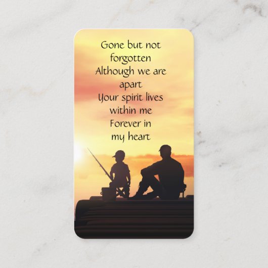 メモリアルメモリーカード魚釣りフィッシャーマンスポーツ 名刺 (裏面)