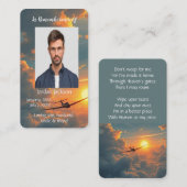 メモリアルメモリーポケットカード飛行機パイロット 名刺 (正面/裏面)