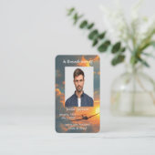 メモリアルメモリーポケットカード飛行機パイロット 名刺 (スタンド正面)