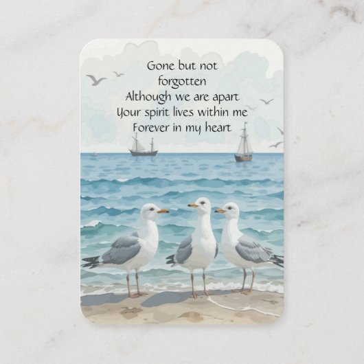 メモリアルメモリ海シーシーカグルスビーチ 名刺 (裏面)