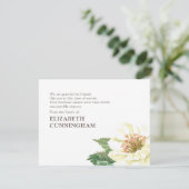 メモリアルモダンウォーターカラーフローラ植物学 サンキューカード (スタンド正面)