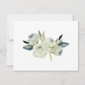 メモリアルモダンウォーター色フローラ金ゴールドクロス サンキューカード (裏面)