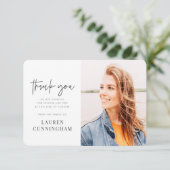 メモリアルモダンシンプルミニマリストシック写真 サンキューカード (スタンド正面)