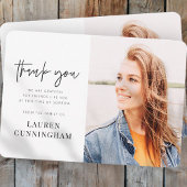 メモリアルモダンシンプルミニマリストシック写真 サンキューカード