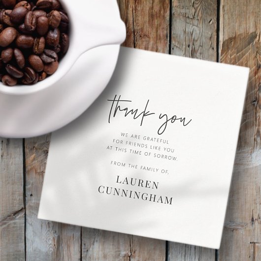 メモリアルモダンシンプルミニマリストチックサンキュー スタンダードカクテルナプキン