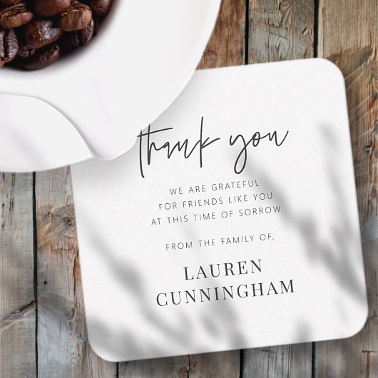 メモリアルモダンシンプルミニマリストチックサンキュー ノートカード