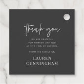 メモリアルモダンシンプルミニマリストチックサンキュー フェイバータグ (裏面)