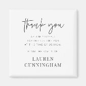 メモリアルモダンシンプルミニマリストチックサンキュー マグネット (正面)