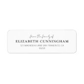 メモリアルモダンシンプルミニマル差出人住所 ラベル (正面)