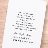 メモリアルモダンシンプル写真エレガントを記憶 サンキューカード