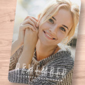 メモリアルモダンシンプル写真エレガントを記憶 サンキューカード