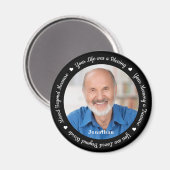 メモリアルモダンパーソナライズフォト追悼の詩 マグネット (正面/裏面)