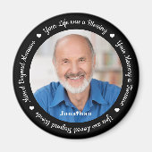 メモリアルモダンパーソナライズフォト追悼の詩 マグネット (正面)