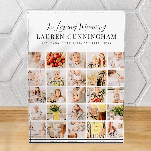 メモリアルモダンミニマシンプルリスト25コラージュ フォトブロック