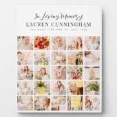 メモリアルモダンミニマルシンプルリスト25フォトコラージュ フォトプラーク (正面)