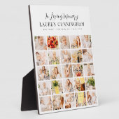 メモリアルモダンミニマルシンプルリスト25フォトコラージュ フォトプラーク (側面)