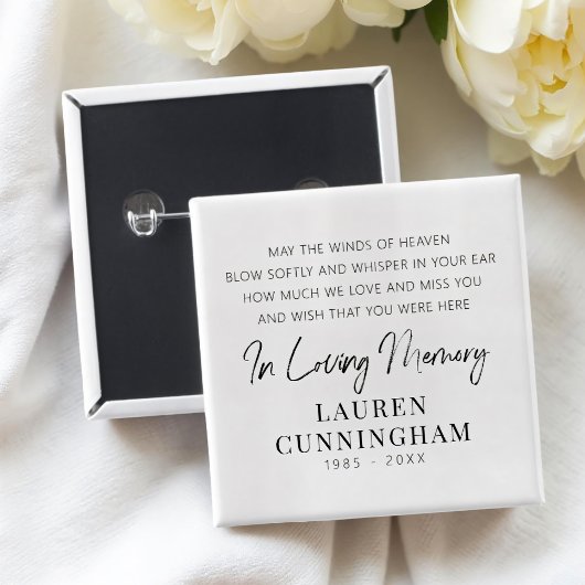 メモリアルモダン引用文エレガントシンプルシック 缶バッジ