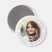 メモリアルモダン引用文シエレガントックカスタム マグネット (正面/裏面)