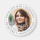 メモリアルモダン引用文シエレガントックカスタム マグネット (正面)