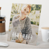 メモリアルモダン思い出シンプルすエレガントる写真 台座サイン (インサイチュ)