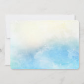 メモリアルモダン葬シンプル用の水彩色 サンキューカード (裏面)