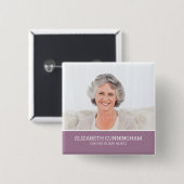 メモリアルモダン葬シンプル用カラーブロック写真 缶バッジ (正面&裏面)