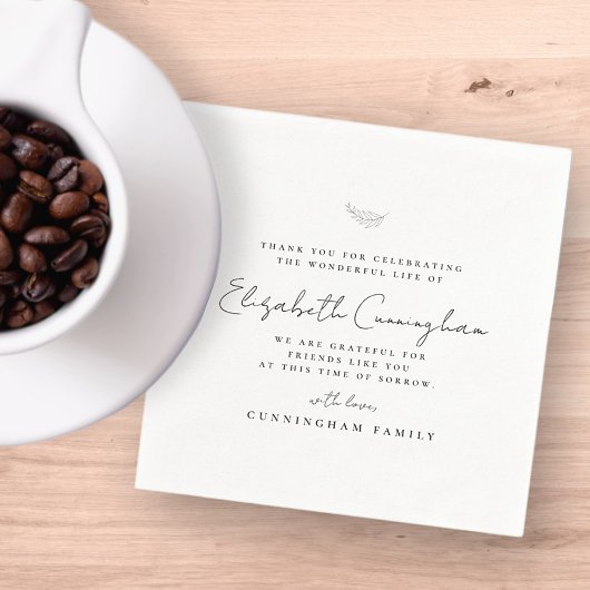 メモリアルモダン葬シンプル用シッエレガントク スタンダードカクテルナプキン