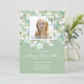 メモリアルユーカリ写真葬儀サンキューカード (スタンド正面)