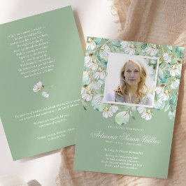 メモリアルユーカリ写真葬儀サンキューカード