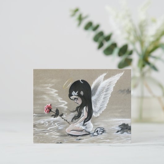 メモリアルリトルエンジェル海涙バラはがき ポストカード (スタンド正面)