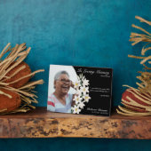 メモリアルリリーフローラキープサケ黒カスタムい写真 フォトプラーク (側面)