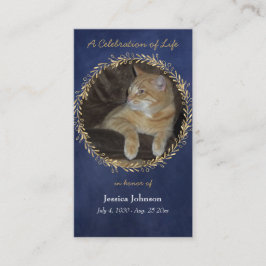 メモリアルリース祈カード（1枚の写真を選択可能） 名刺