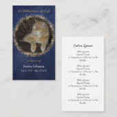 メモリアルリース祈カード（1枚の写真を選択可能） 名刺 (正面/裏面)