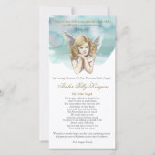 メモリアルロスカエンジェルウィングス葬儀サンキューカード サンキューカード (正面)