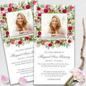 メモリアルロスカピンクブーケ葬儀サンキューカード サンキューカード