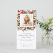 メモリアルロスカピンクブーケ葬儀サンキューカード サンキューカード (スタンド正面)