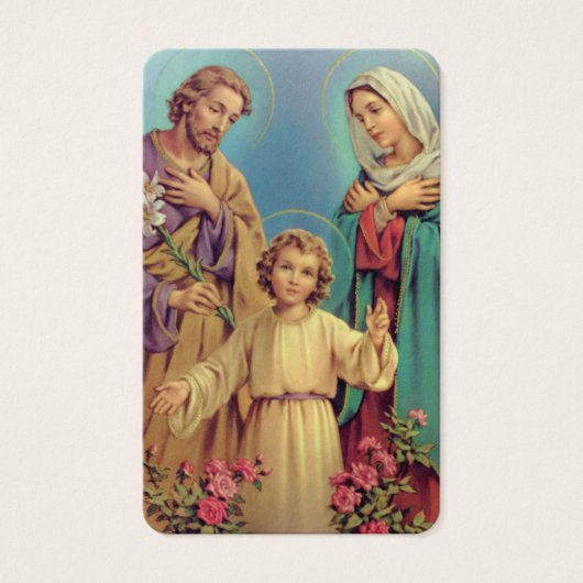 メモリアルロスカリーホリーファミリー祈りの言葉同情カード (正面)